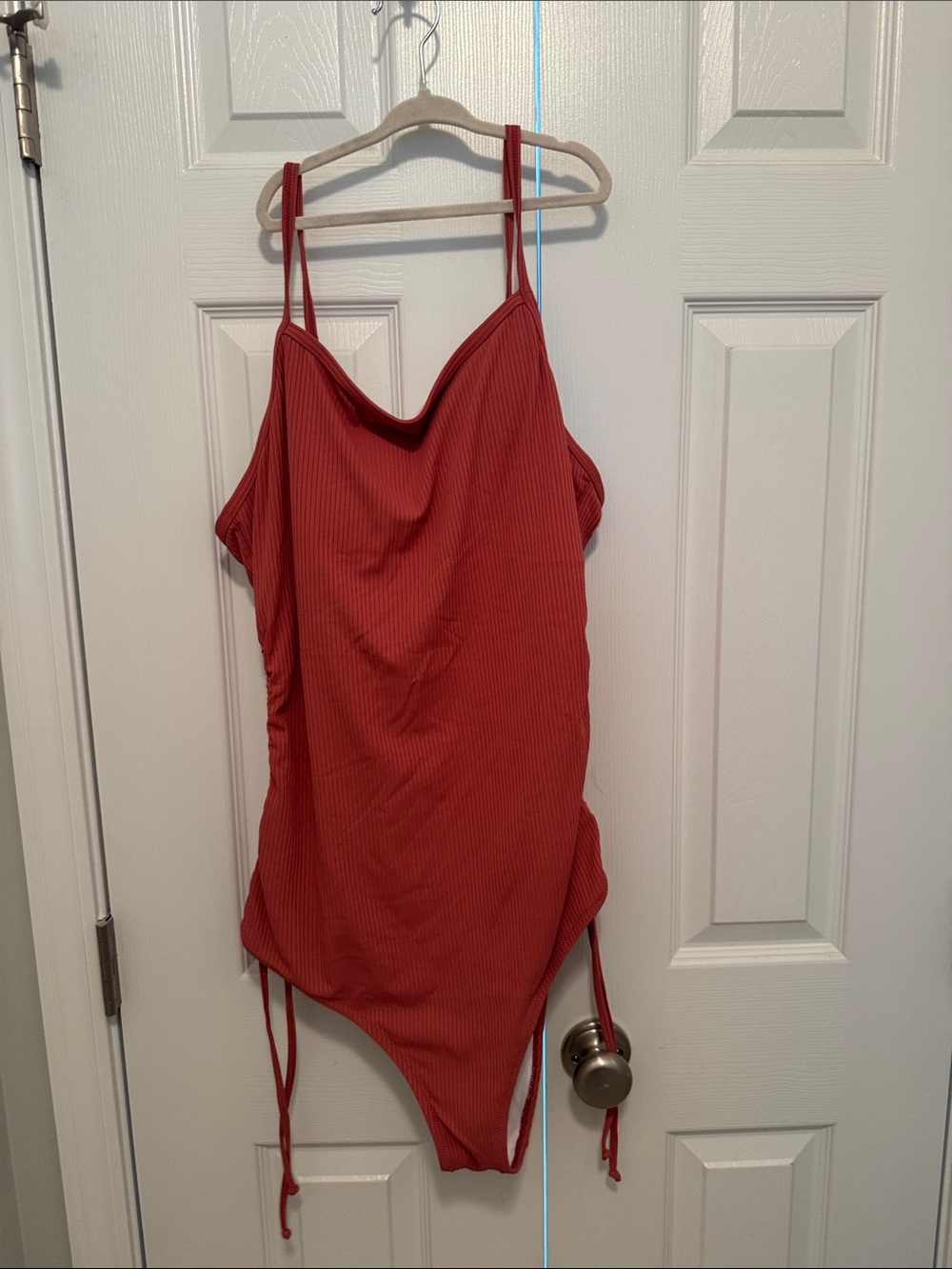 NWOT Cowl Neck Maternity One-Piece Swimsuit in Blush Pink